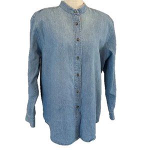 KAREN SCOTT Petite Large Denim Top -LP
